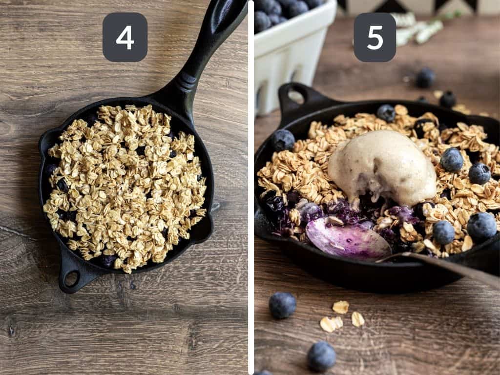 Plant-Based Blueberry Crumble Steps