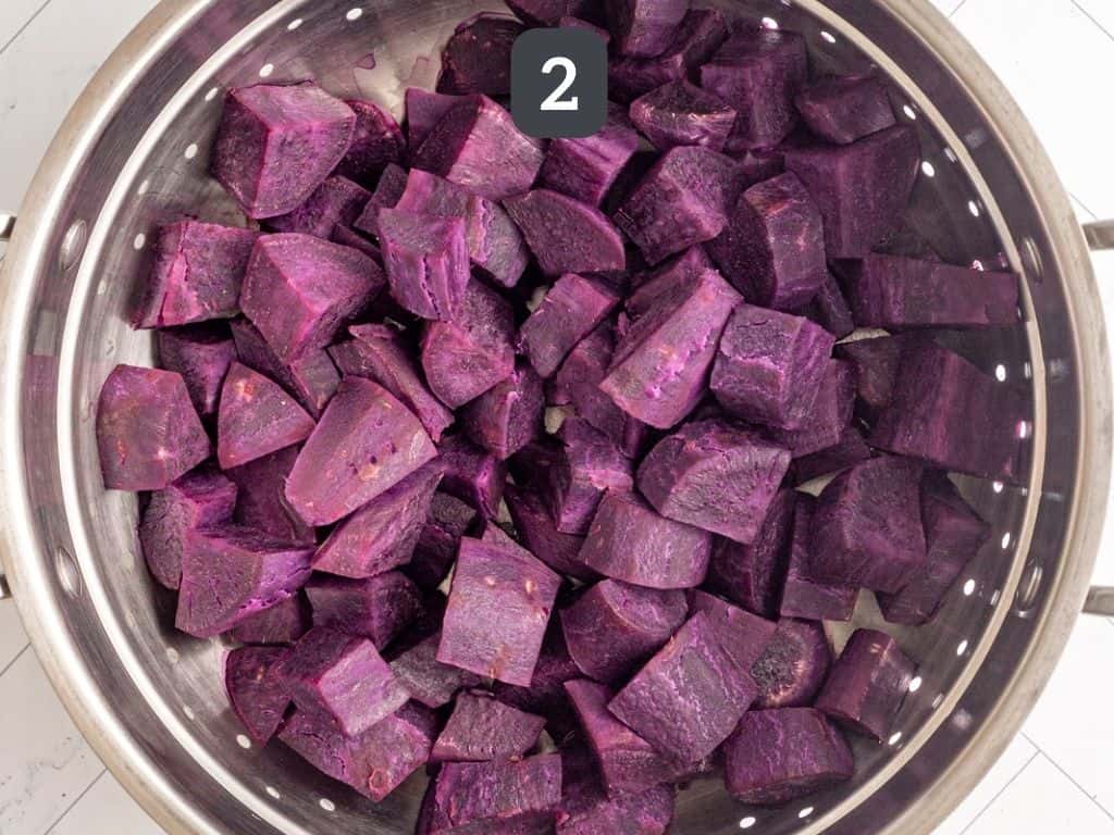 Vegan Purple Sweet Potato Pie Step 2
