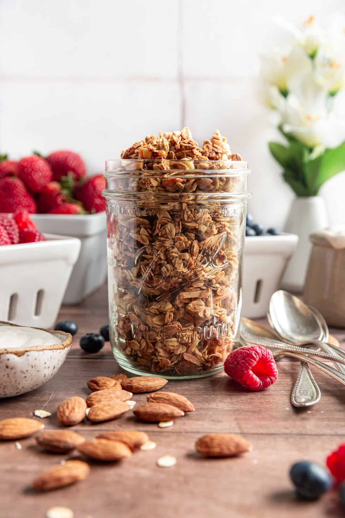 Jar of Vanilla Almond Granola.