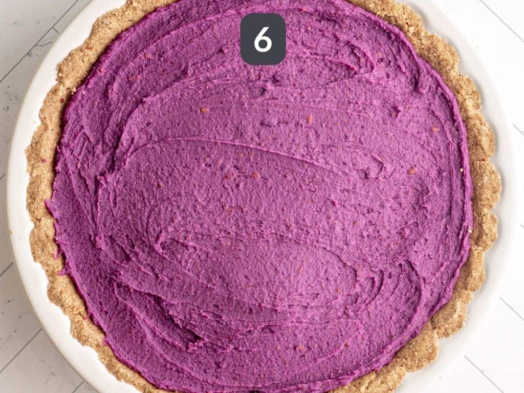 Vegan Purple Sweet Potato Pie Step 6