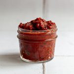 A jar of plant-based bbq sauce.