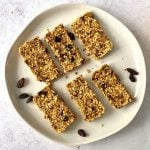 A plate of pumpkin pie granola bars.