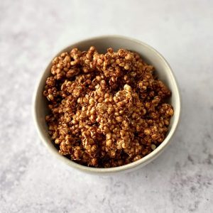 A bowl of chai spice granola.