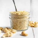 A jar of vegan parmesan.