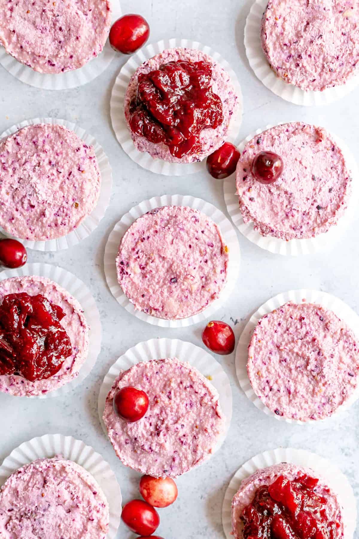 Plant-Based Cranberry Cheesecake
