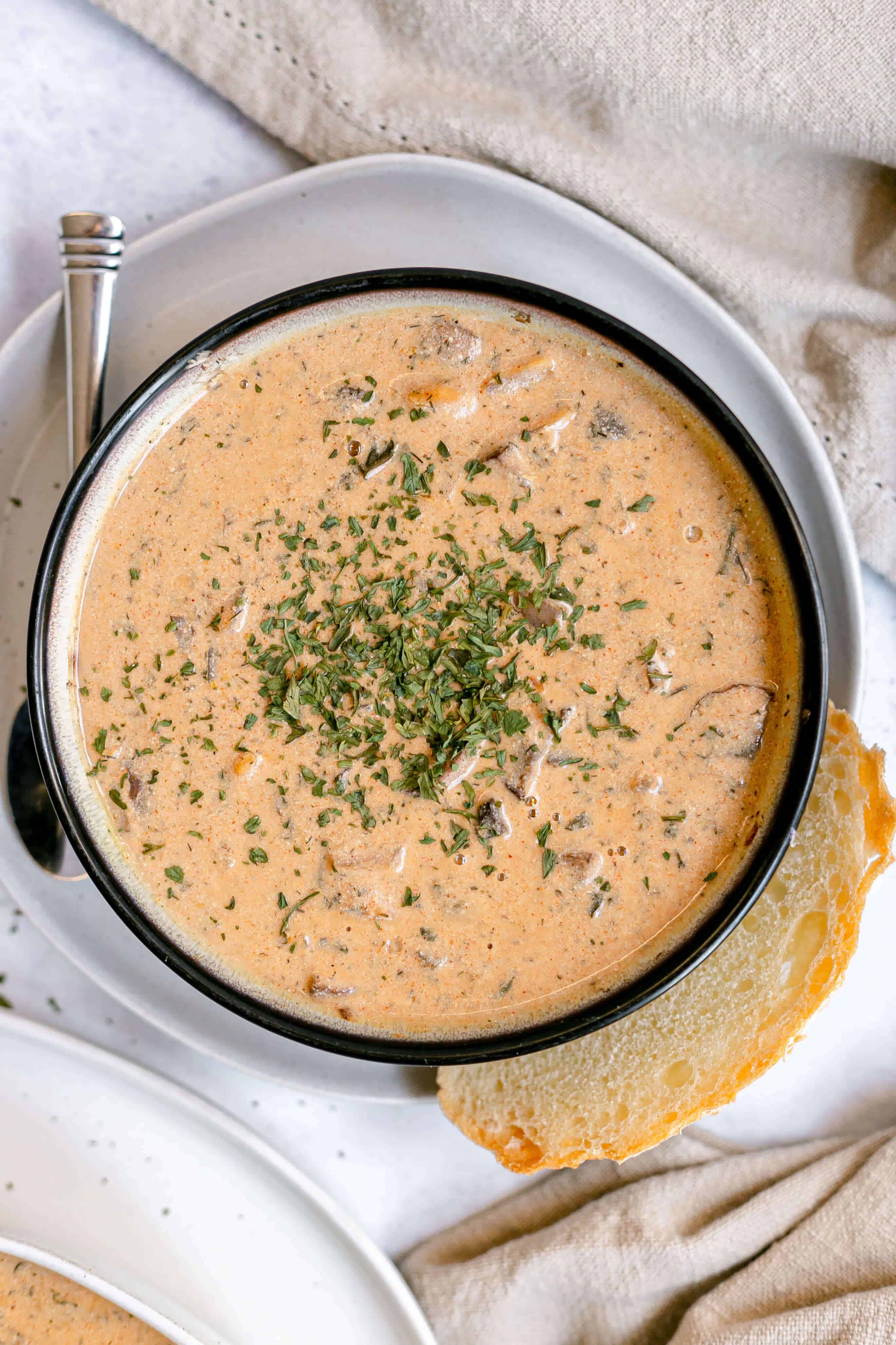 Plant-Based Hungarian Mushroom Soup