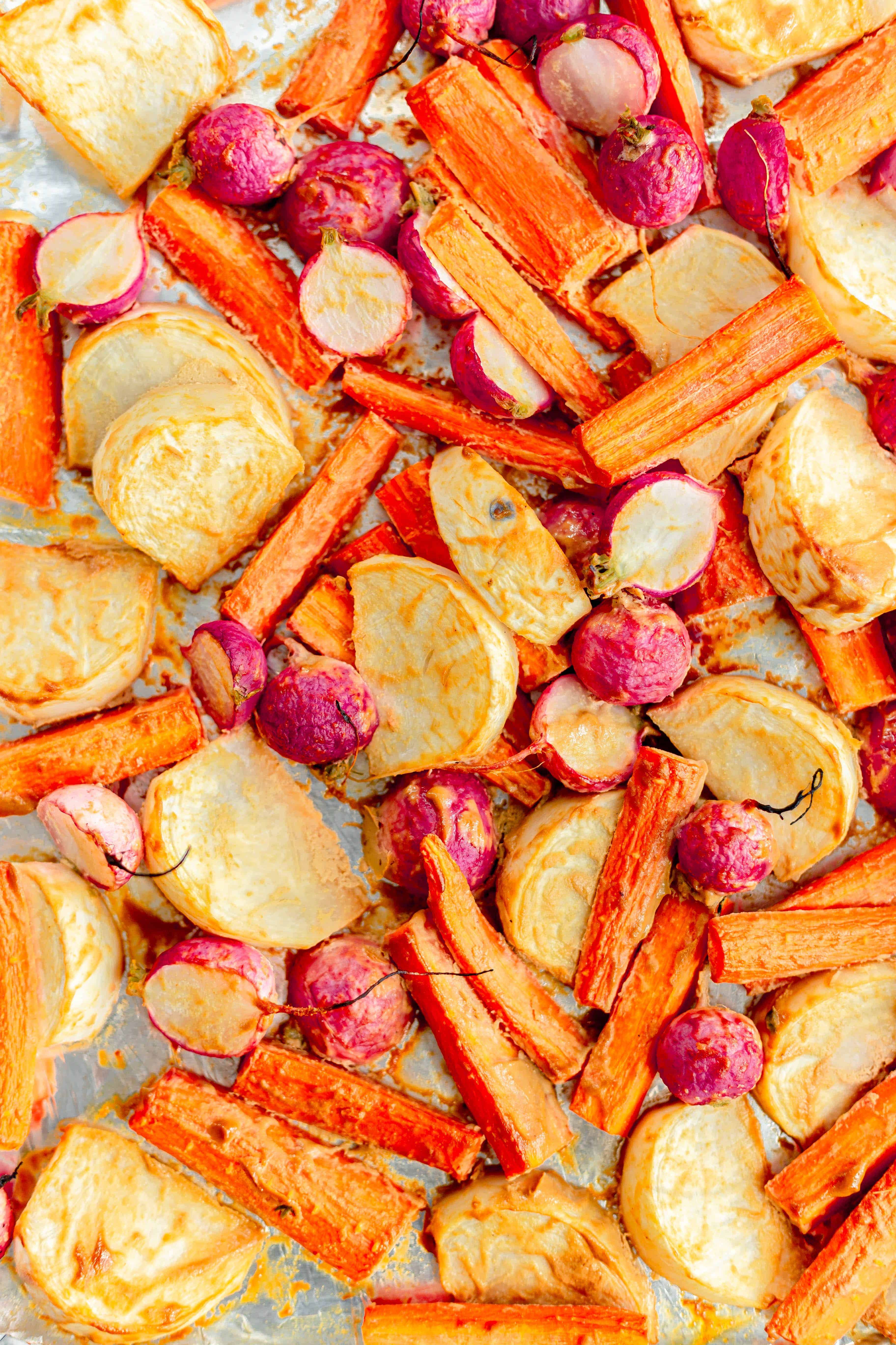 Sesame Mustard Glazed Vegetables