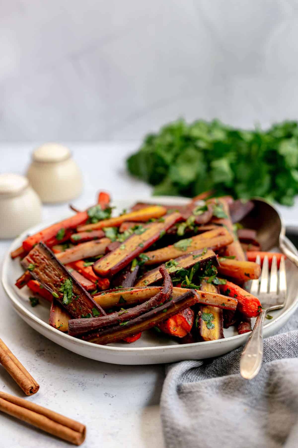 Spicy Roasted Carrots with Cilantro
