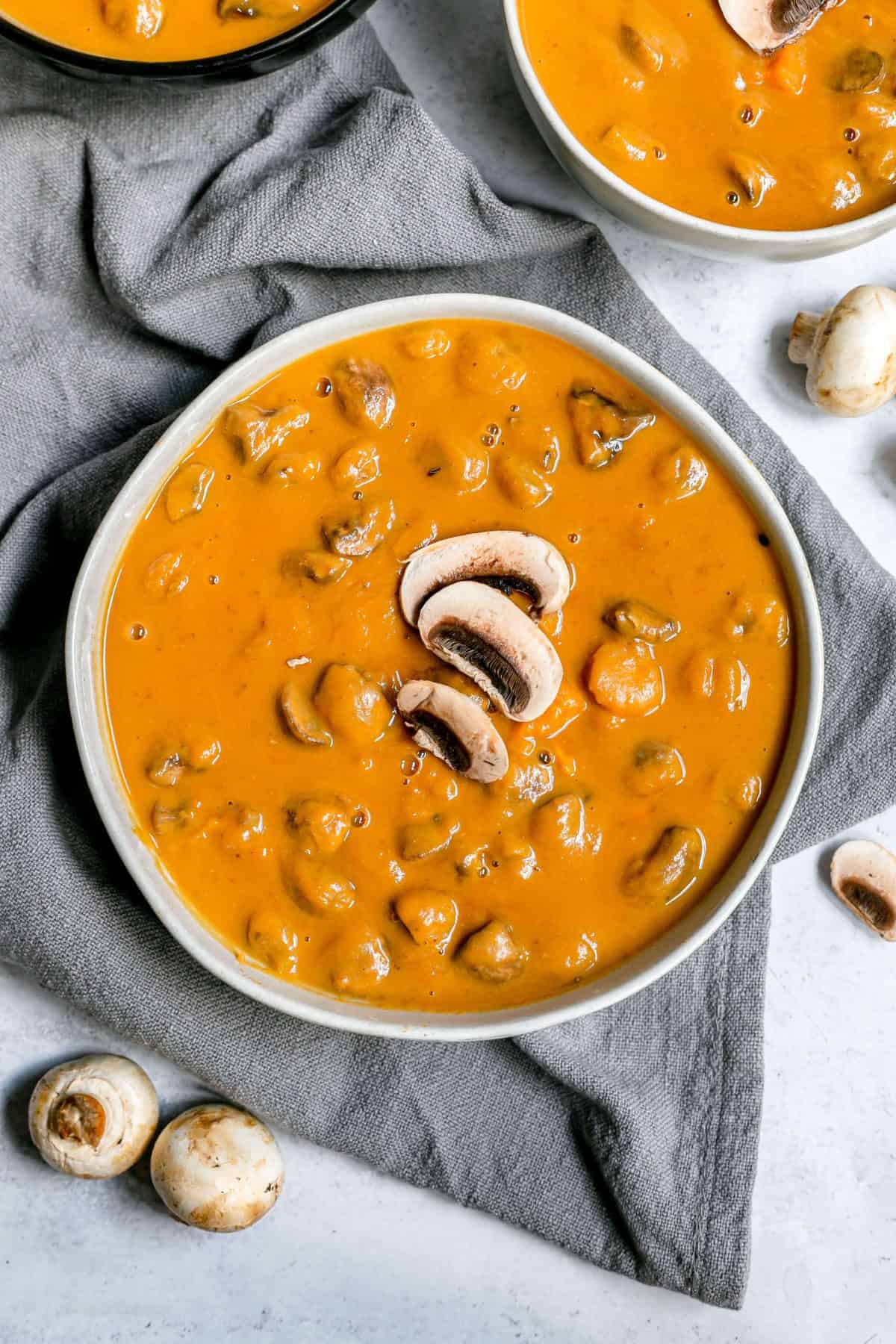 Sweet Potato Miso Mushroom Soup