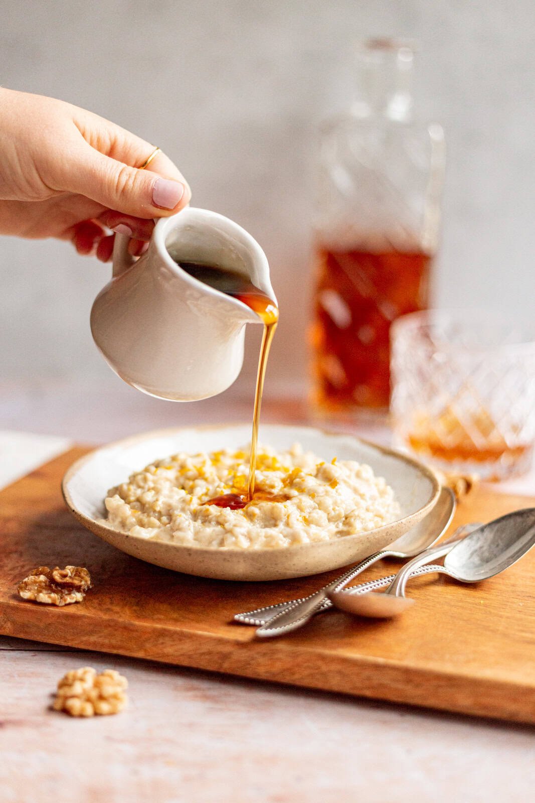 Vegan Bourbon Orange Rice Pudding