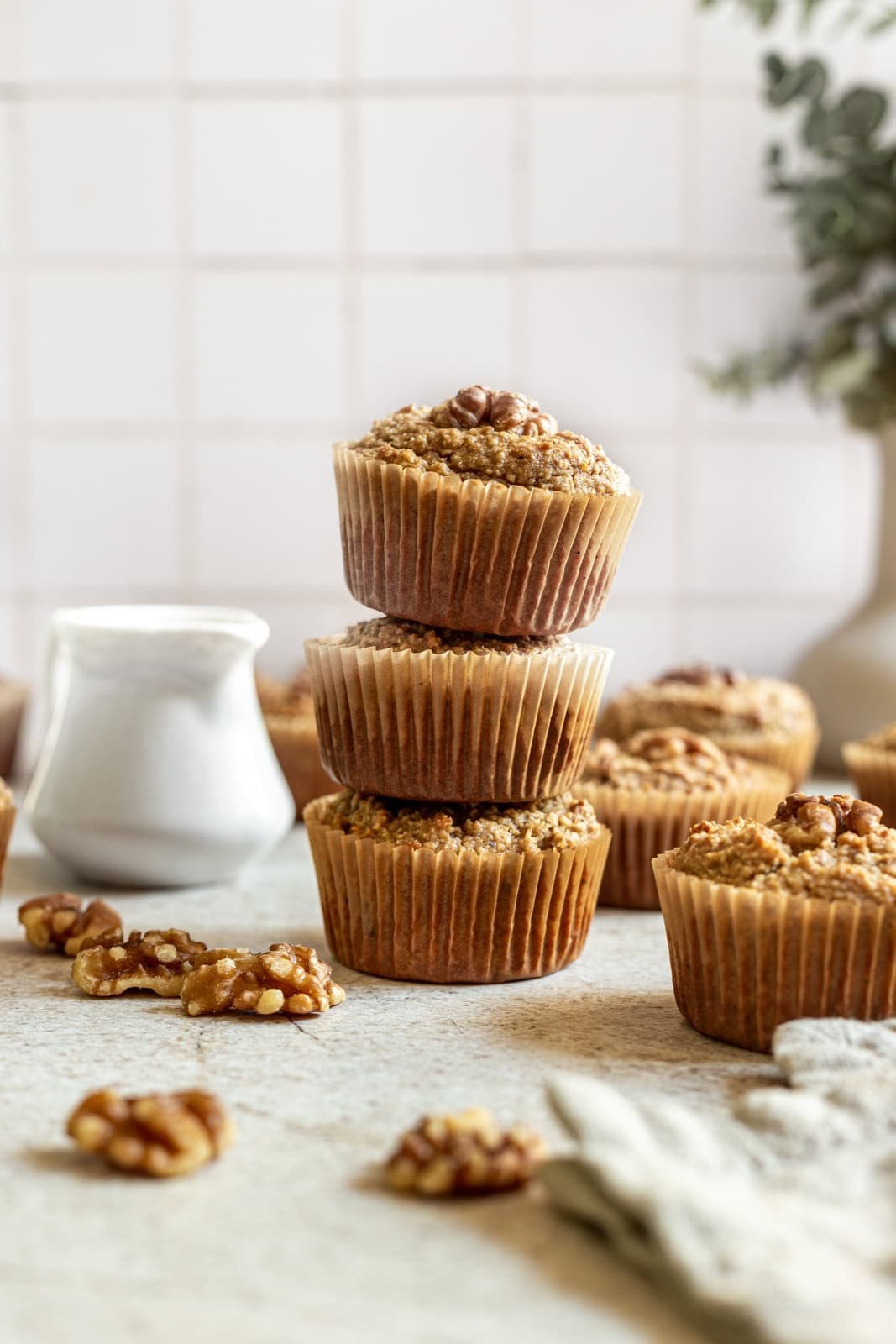 Vegan Walnut Muffins (Oil-Free)