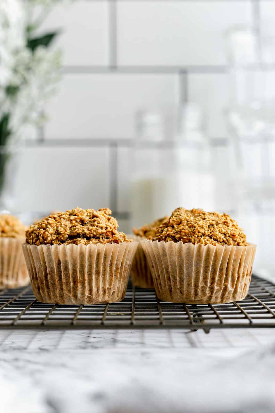 Plant-Based Carrot Cake Banana Muffins