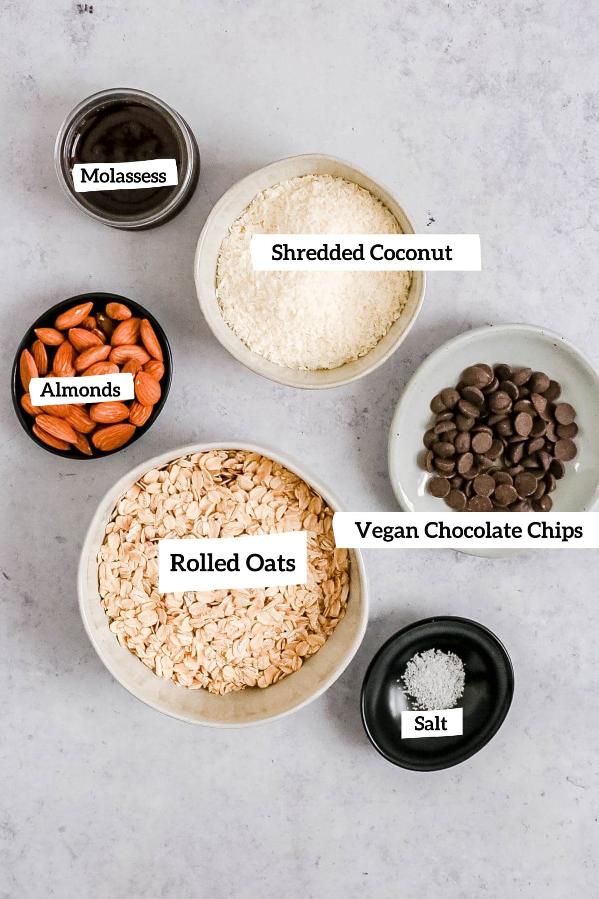 Healthy Almond Joy Granola Ingredients
