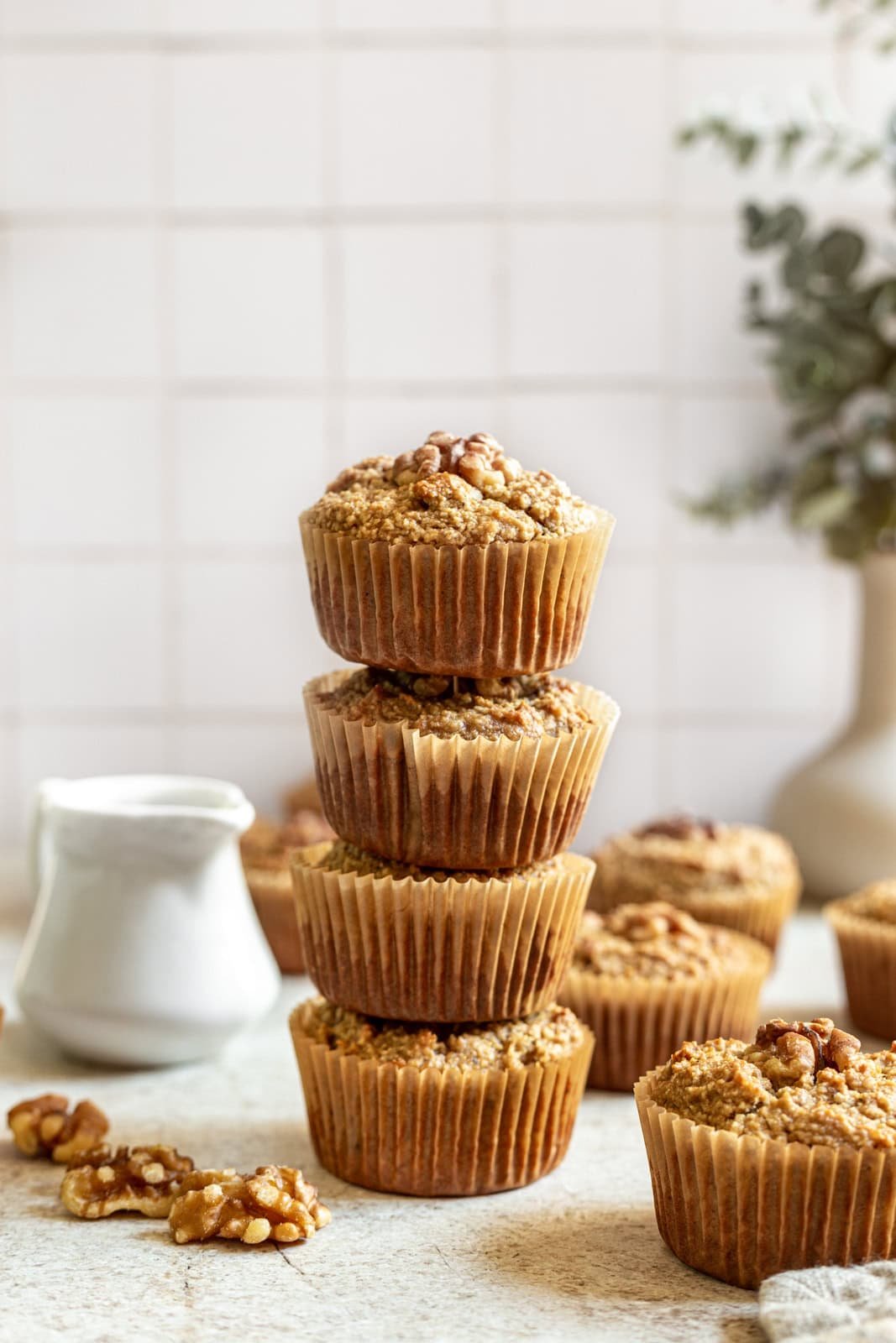 Vegan Walnut Muffins (Oil-Free)