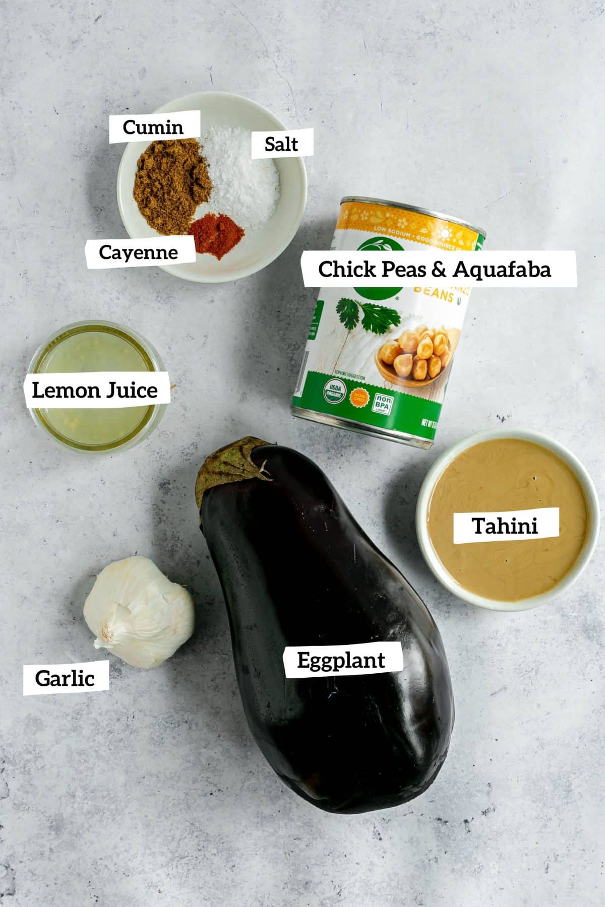 Baba Ganoush Hummus Ingredients