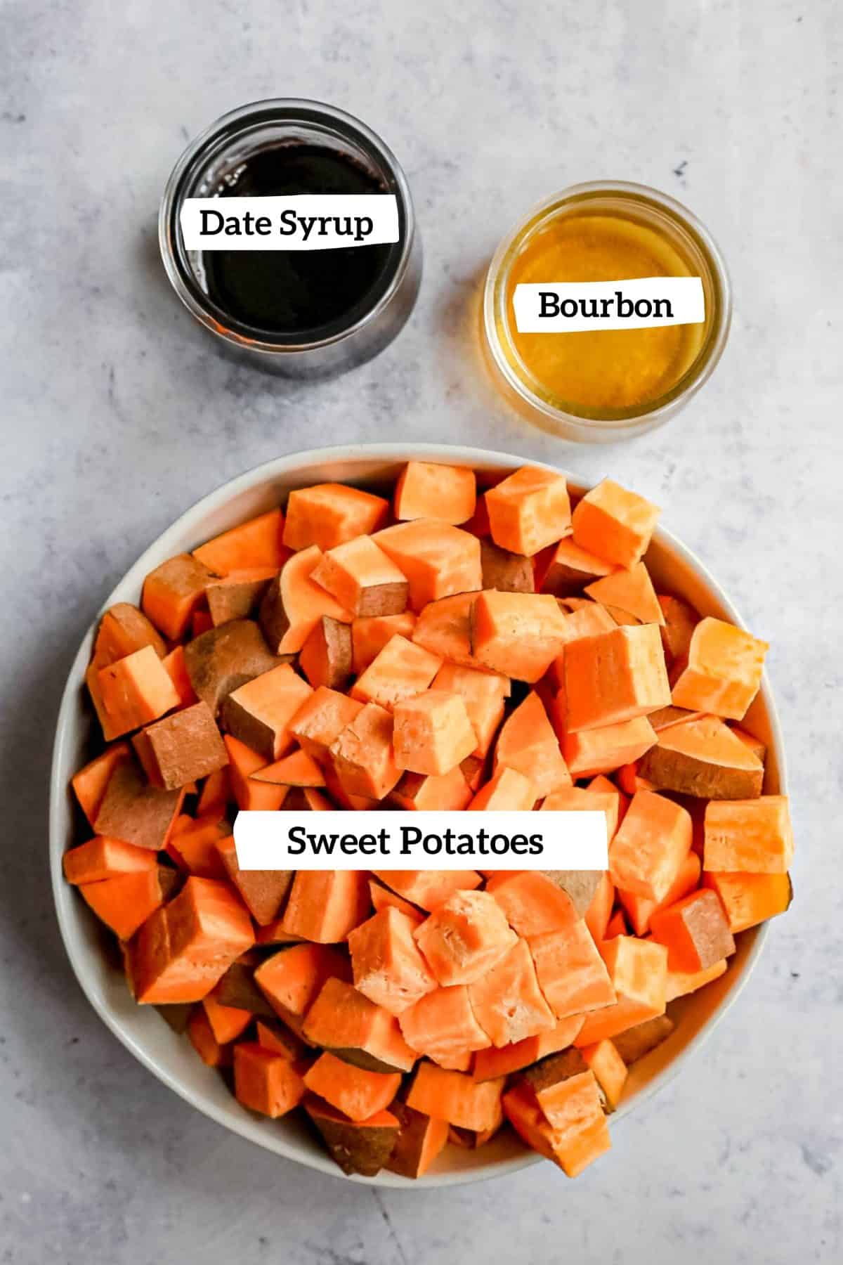Bourbon Glazed Sweet Potatoes Ingredients