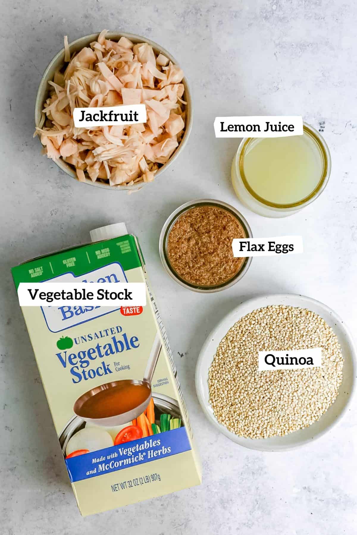 Jackfruit Lemon Quinoa Soup Ingredients