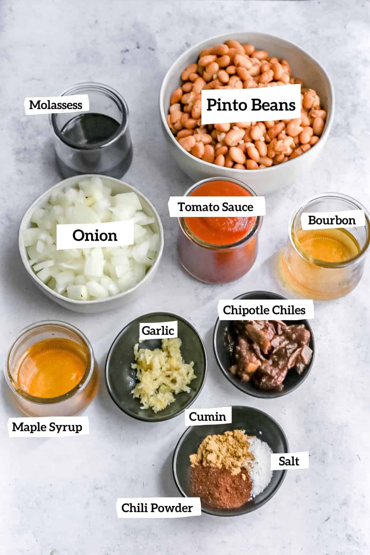 Maple Bourbon Pinto Beans Ingredients