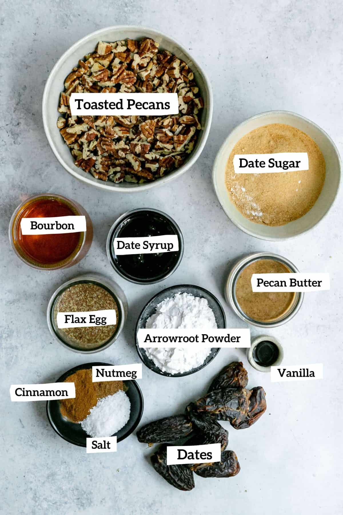 Plant-Based Bourbon Pecan Pie Filling Ingredients