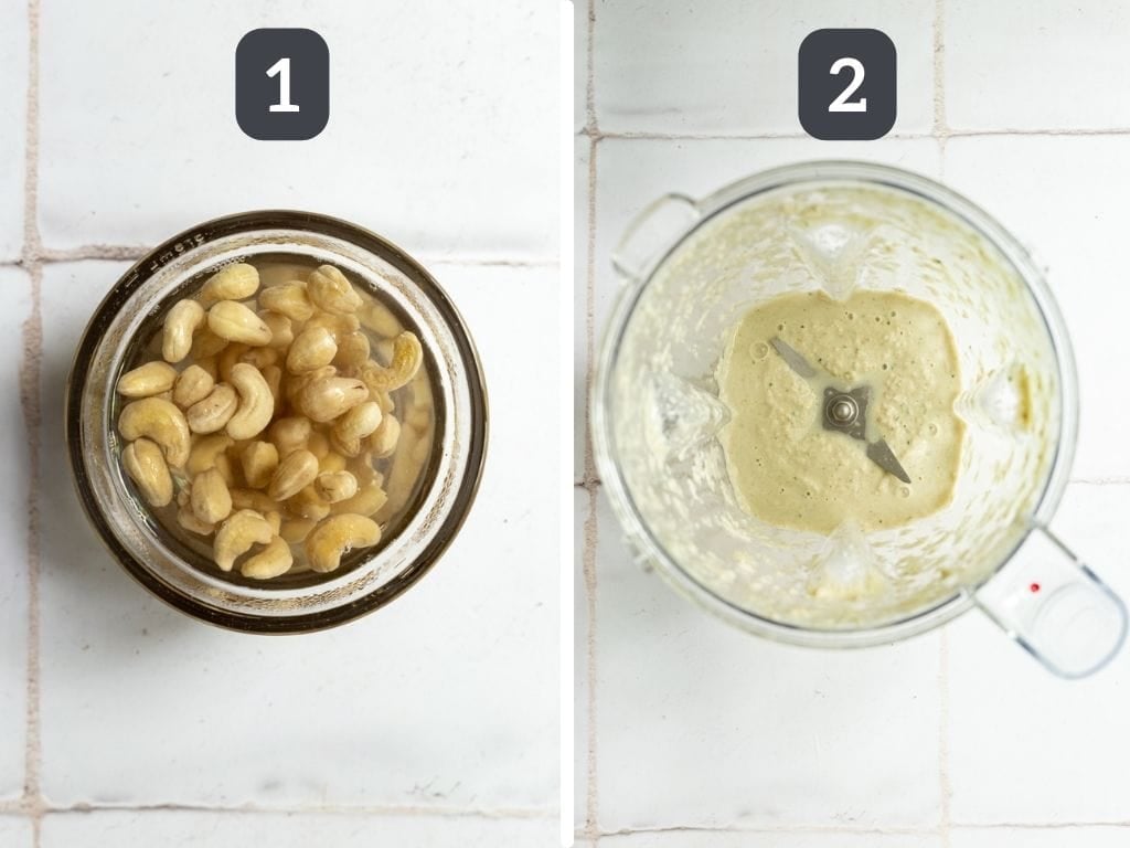 Vegan Garlic Parsley Aioli Steps 1 & 2