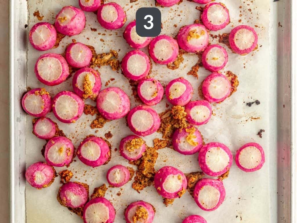 Garlic Roasted Radishes Step 3 - roast.