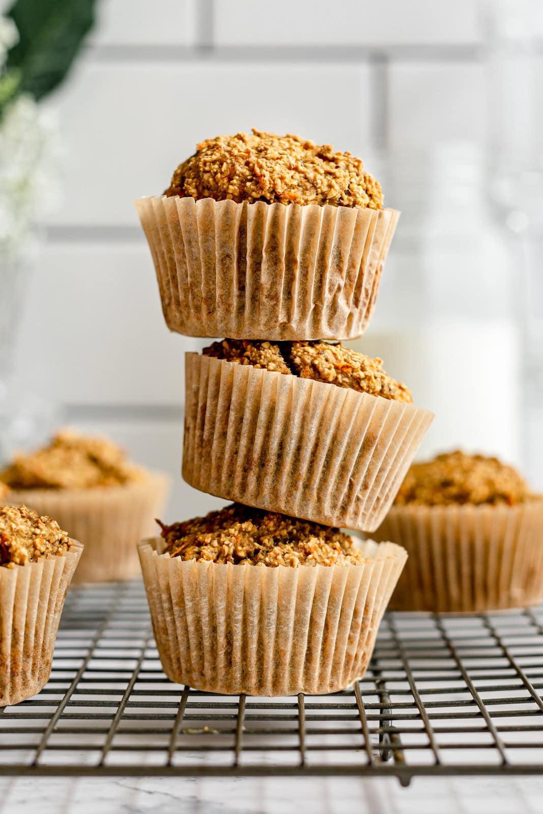 Plant-Based Carrot Cake Banana Muffins