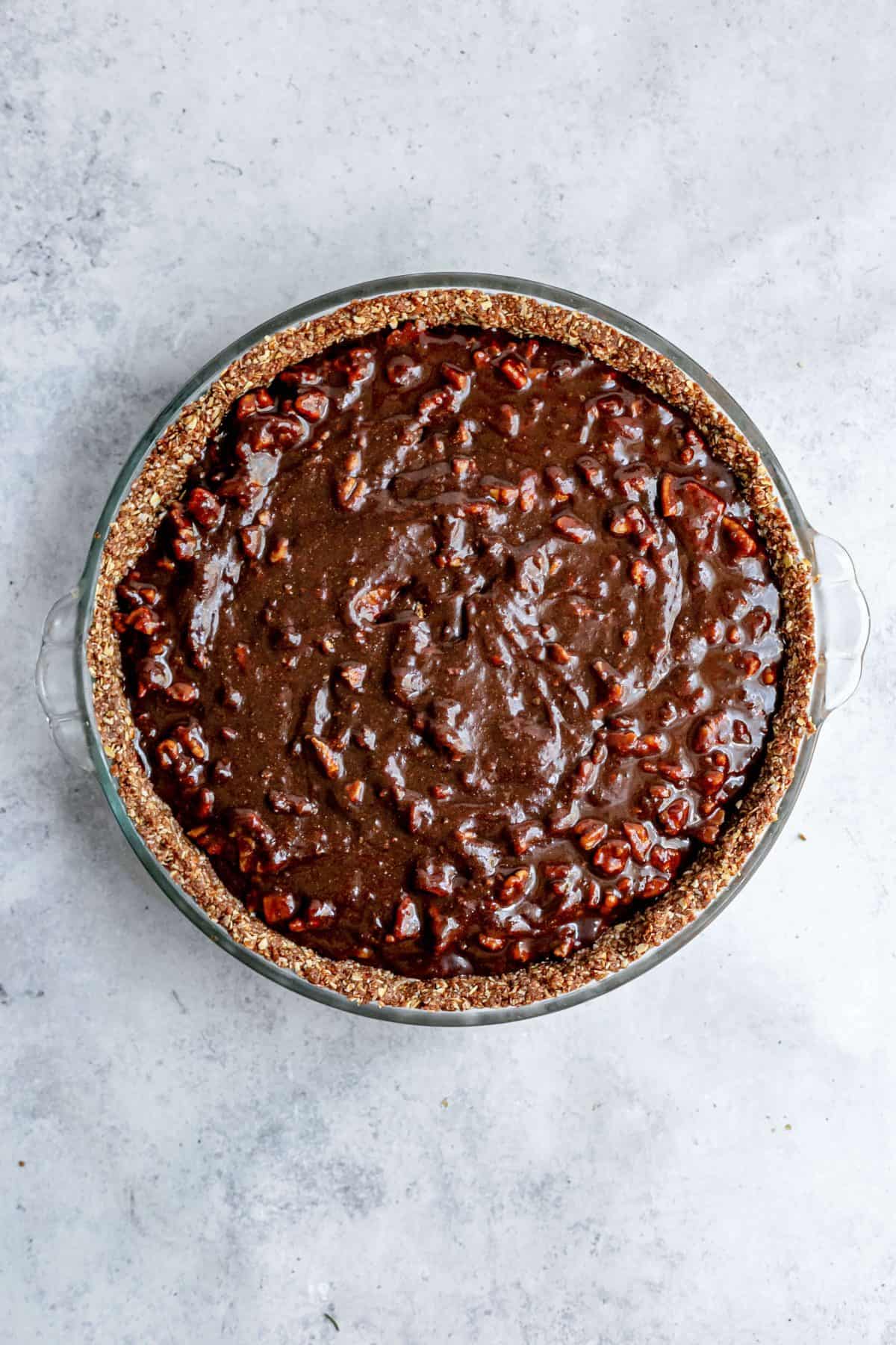 Plant-Based Bourbon Pecan Pie Raw