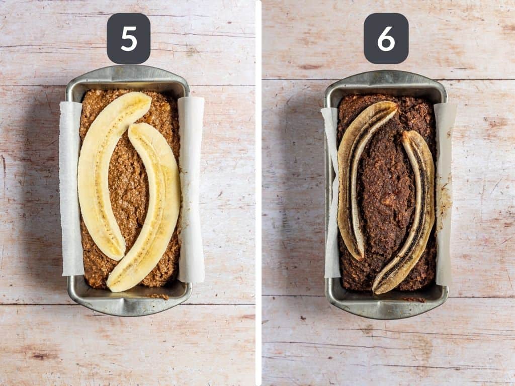 Vegan Coffee Banana Bread Steps 5 & 6