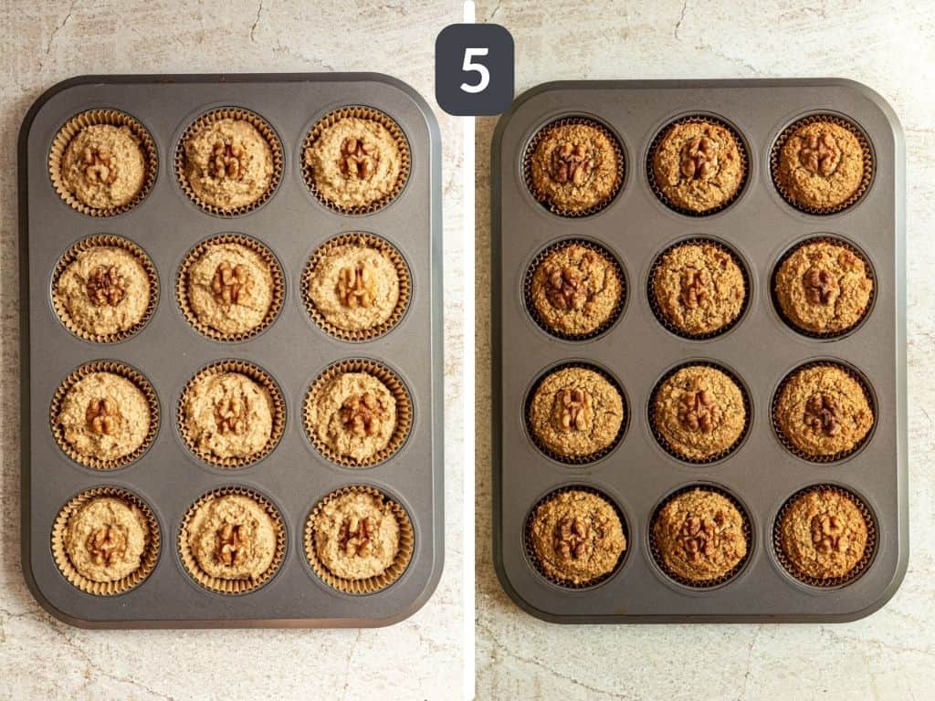 Vegan Walnut Muffins (Oil-Free) Step 5