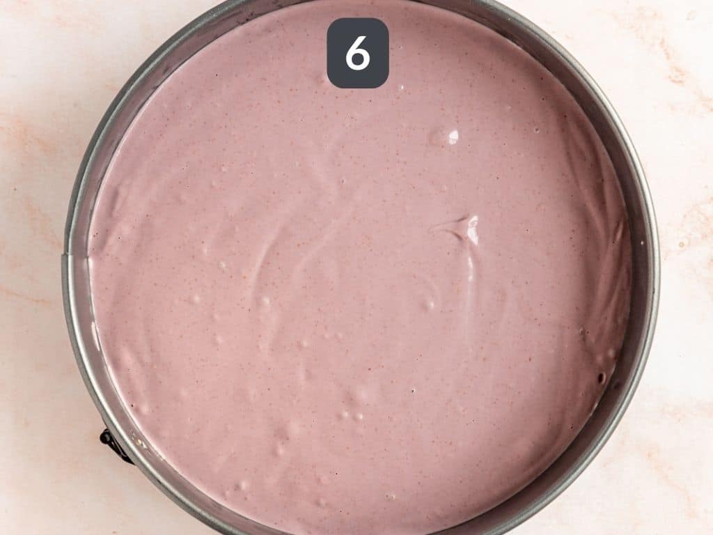 Vegan Raspberry Cheesecake Step 6
