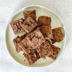 A plate of chai spice chickpea blondies.