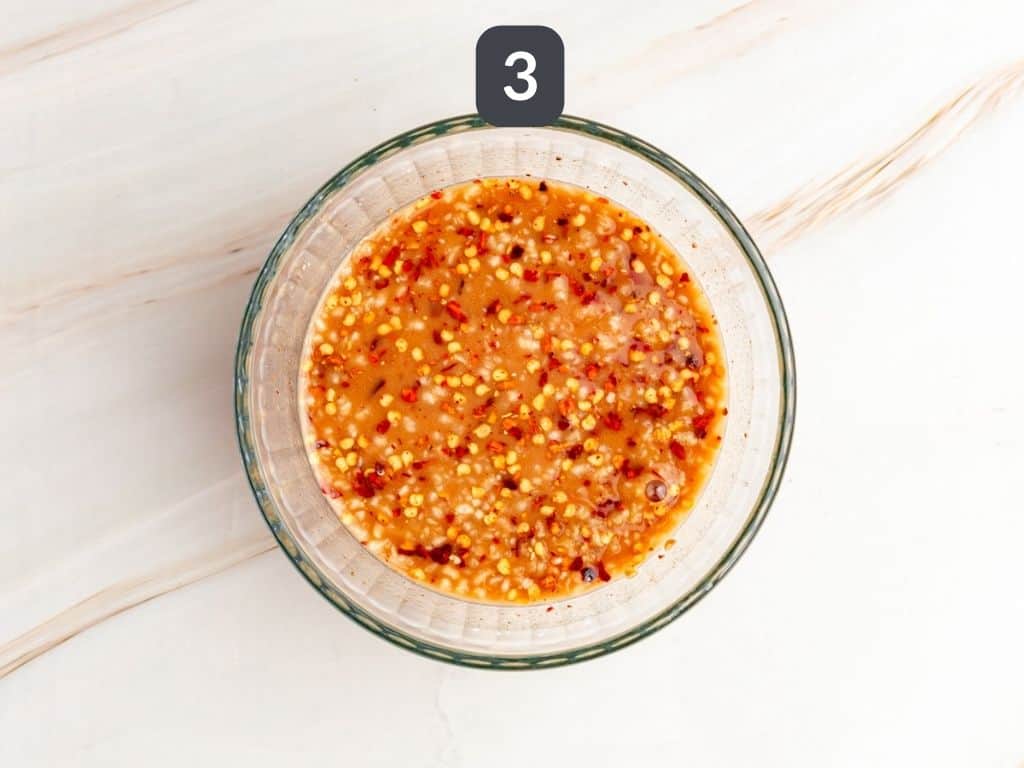 Sweet and sour cauliflower step 3 - mix the sauce