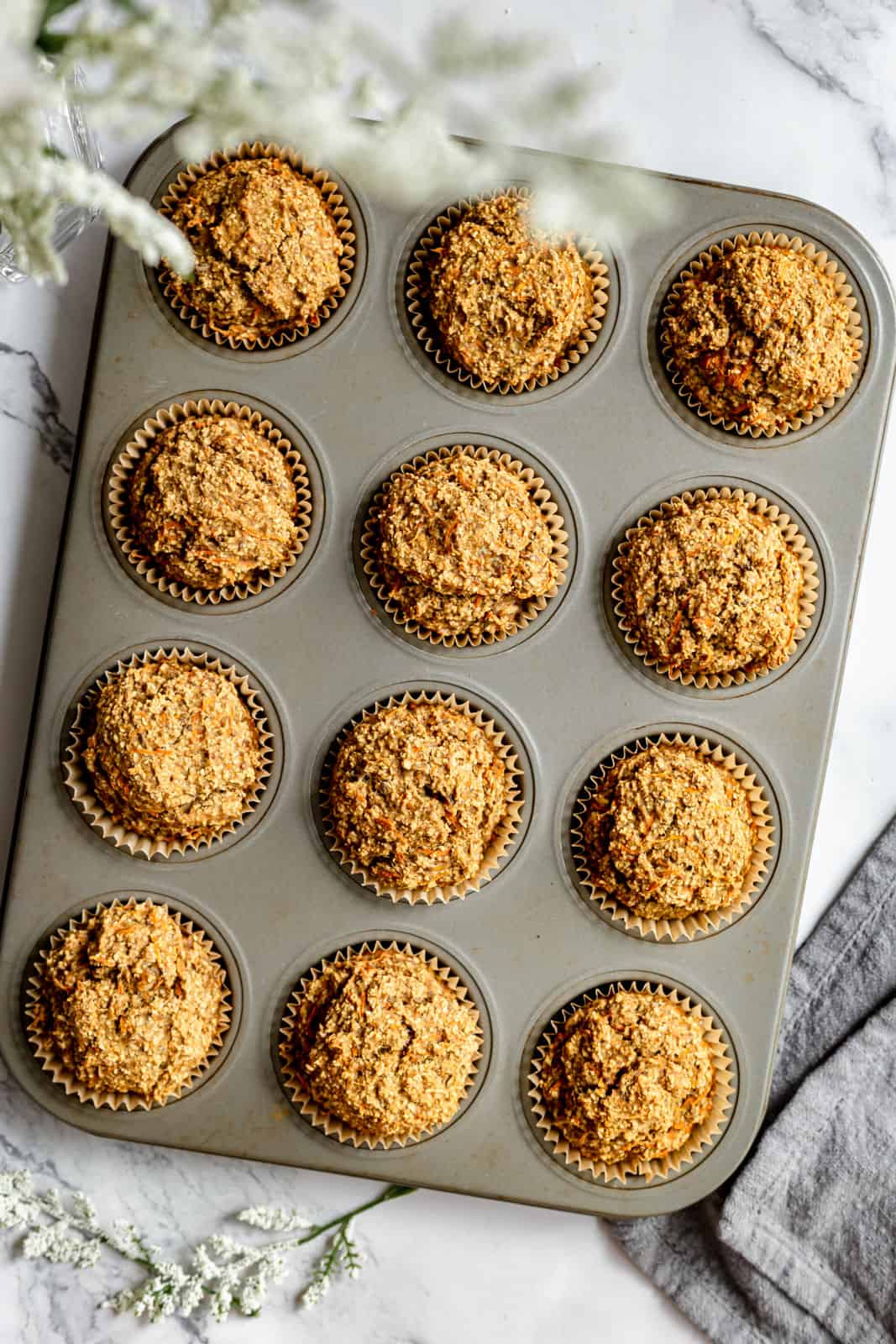 Plant-Based Carrot Cake Banana Muffins