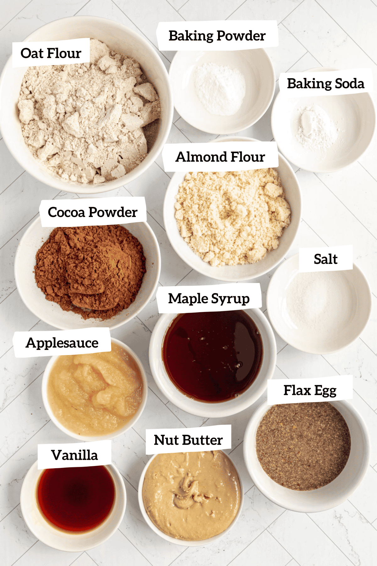 Oil-Free Vegan Chocolate Cupcakes Ingredients