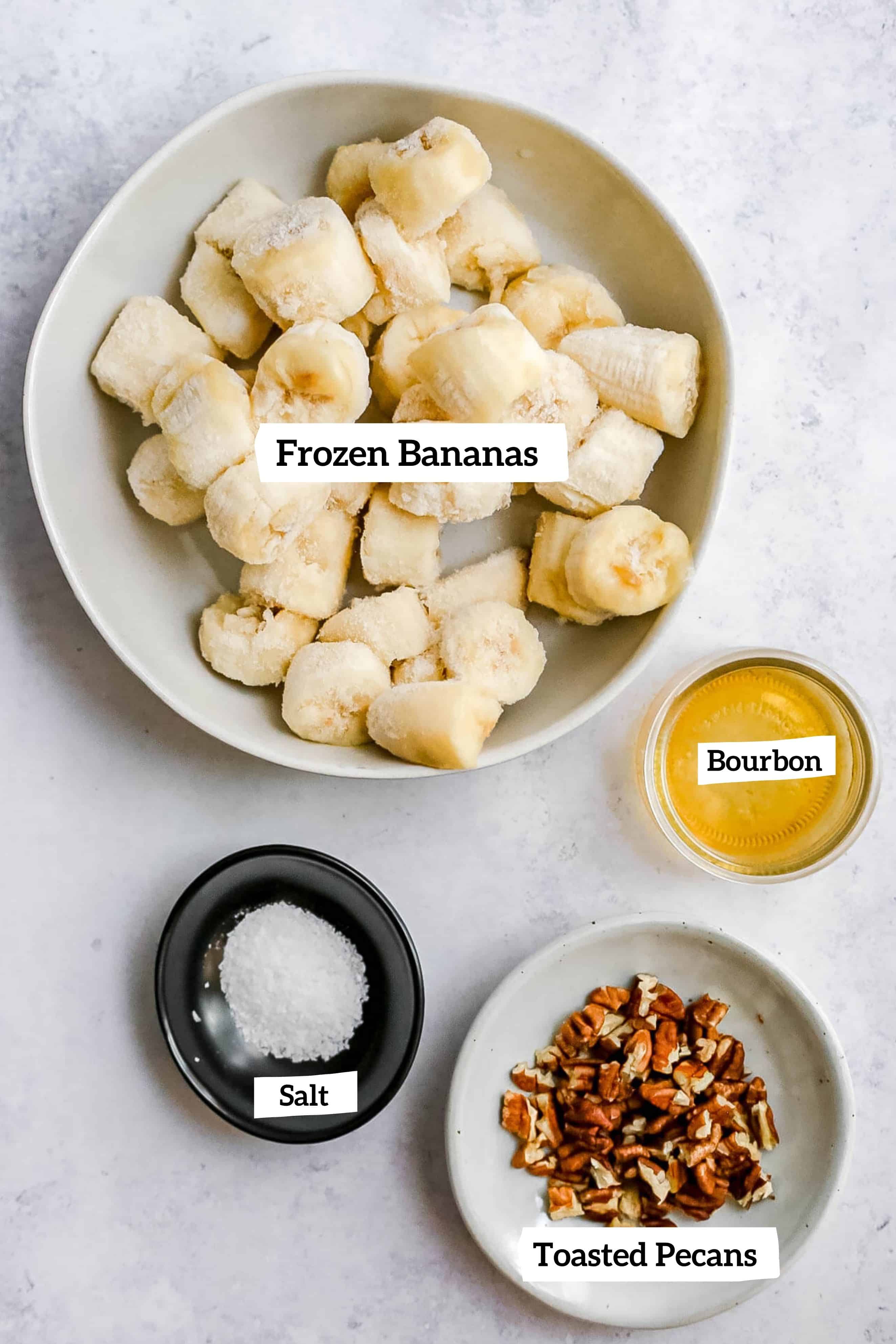 Bourbon Pecan Nice Cream Ingredients