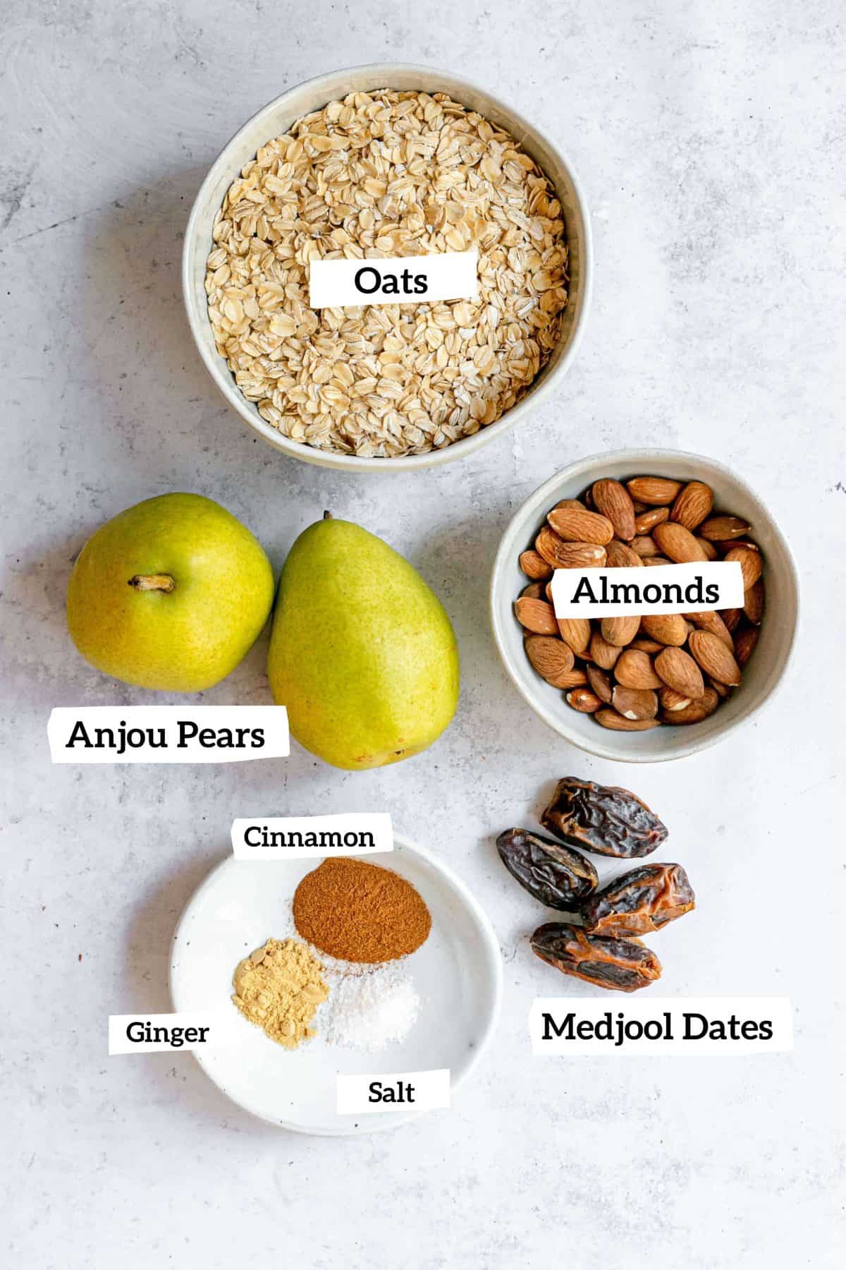 Ginger Pear Muesli Ingredients
