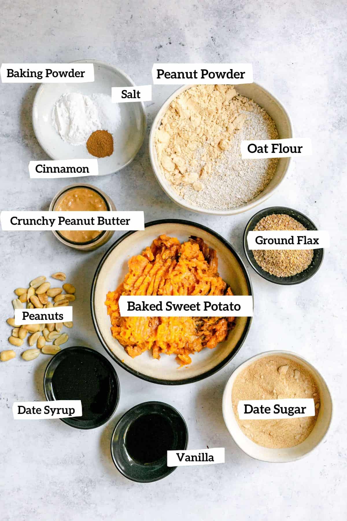 Peanut Butter Sweet Potato Bread Ingredients