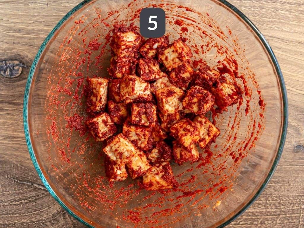 Sweet Potato Hash Browns with Tempeh Sausage Step 5