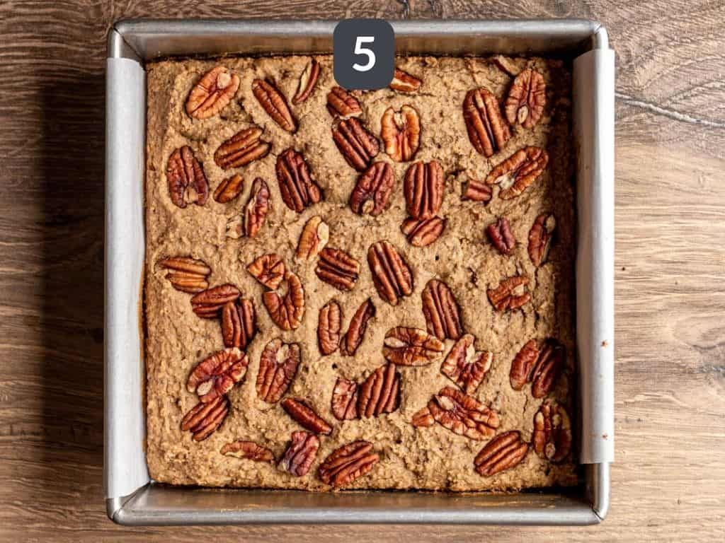 Gluten-Free Vegan Maple Pecan Blondies Step 5