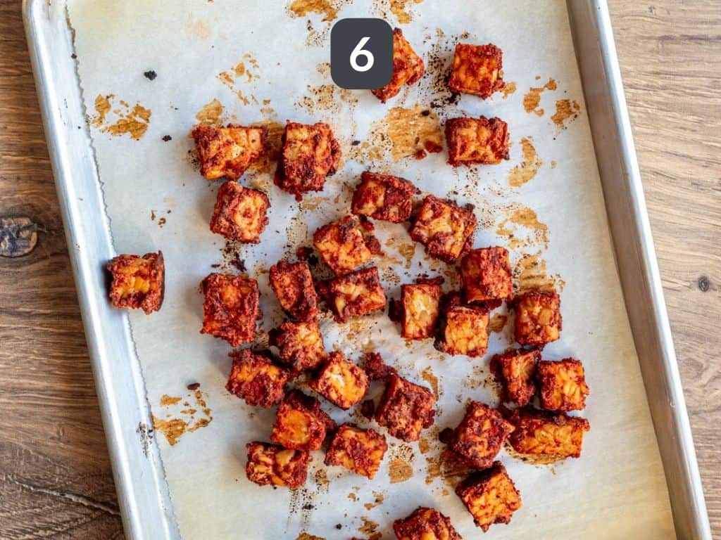 Sweet Potato Hash Browns with Tempeh Sausage Step 6