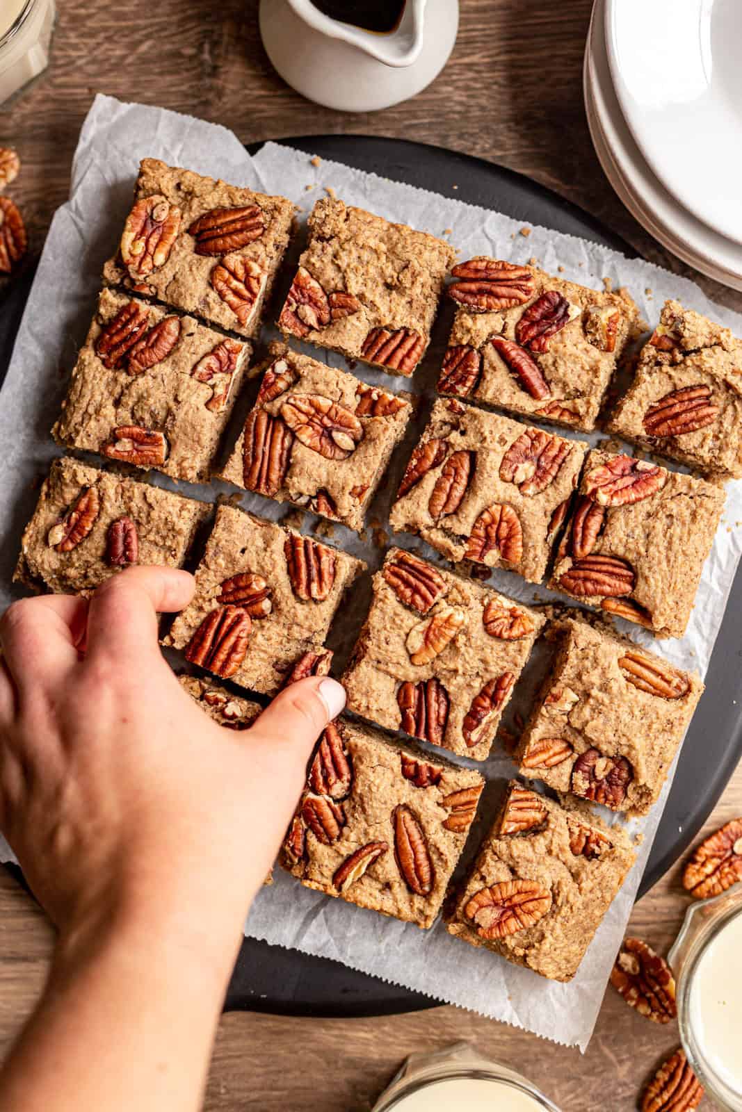 Gluten-Free Vegan Maple Pecan Blondies