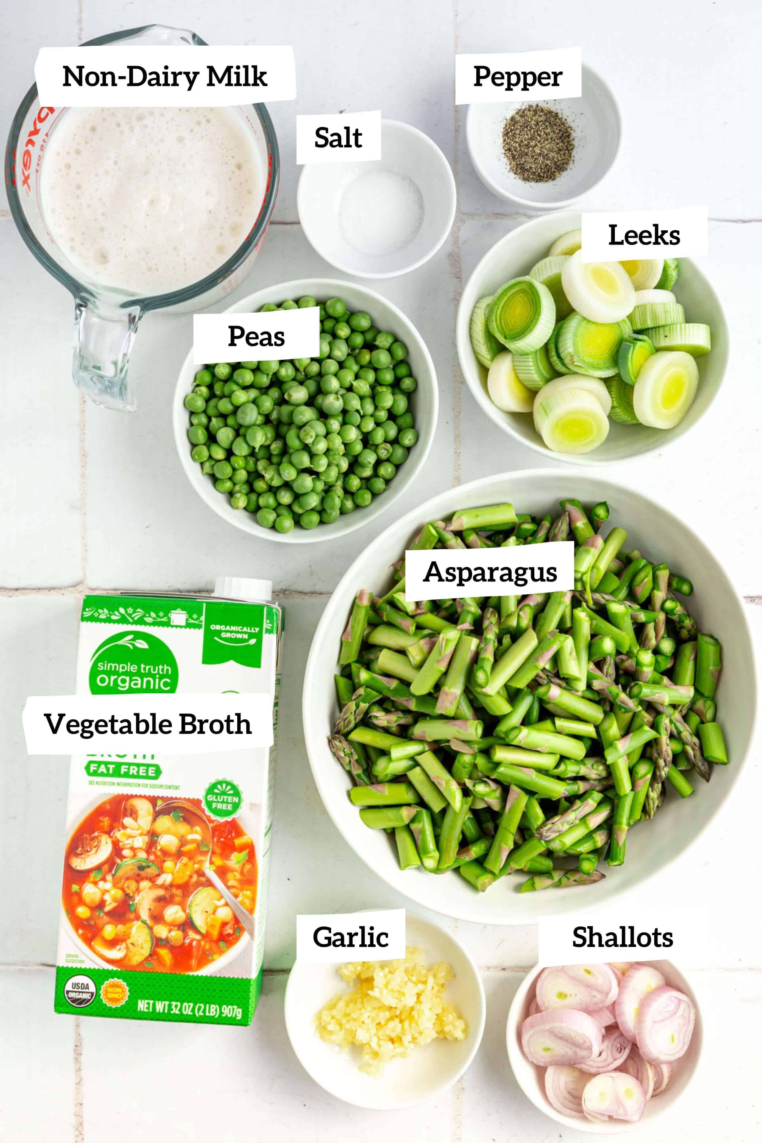 Vegan Asparagus Soup Ingredients