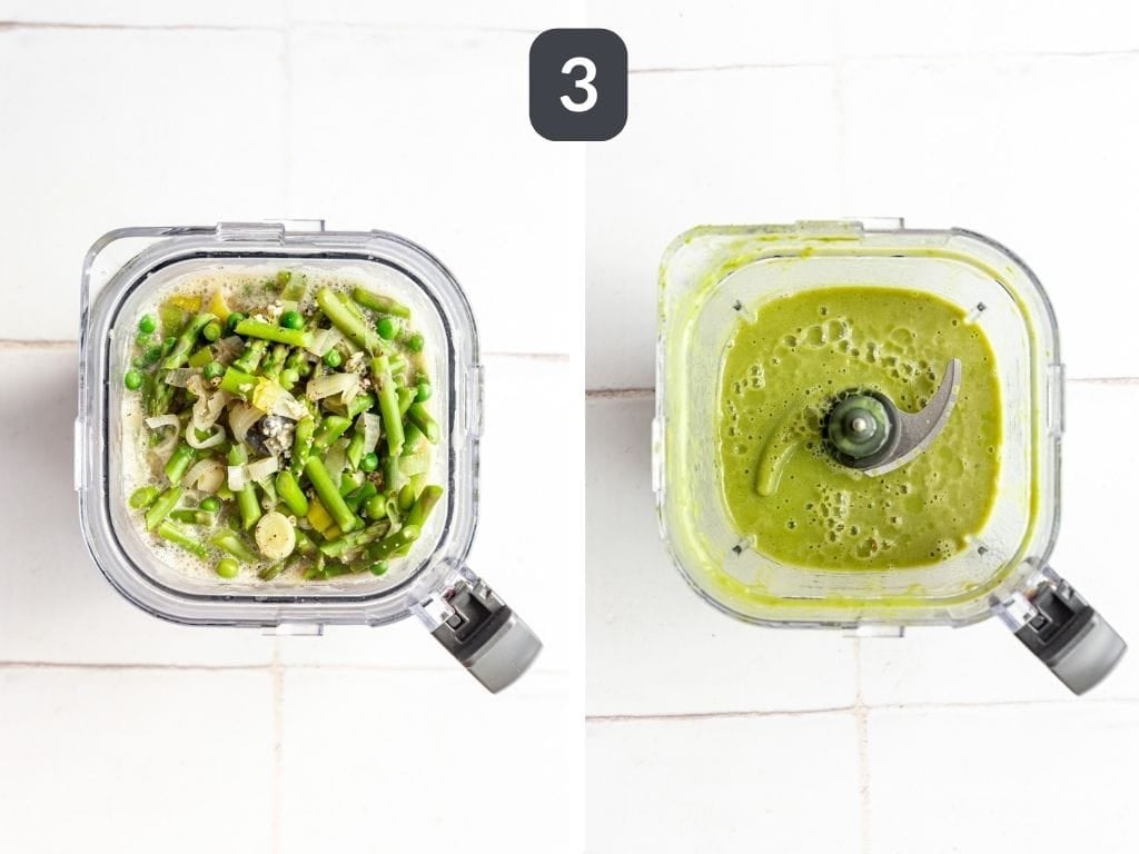 Vegan Asparagus Soup Step 3 - blend.