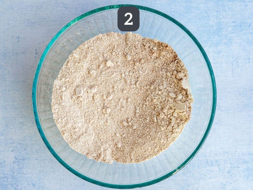 Vegan Hummingbird Cake Step 2 - mix the dry ingredients