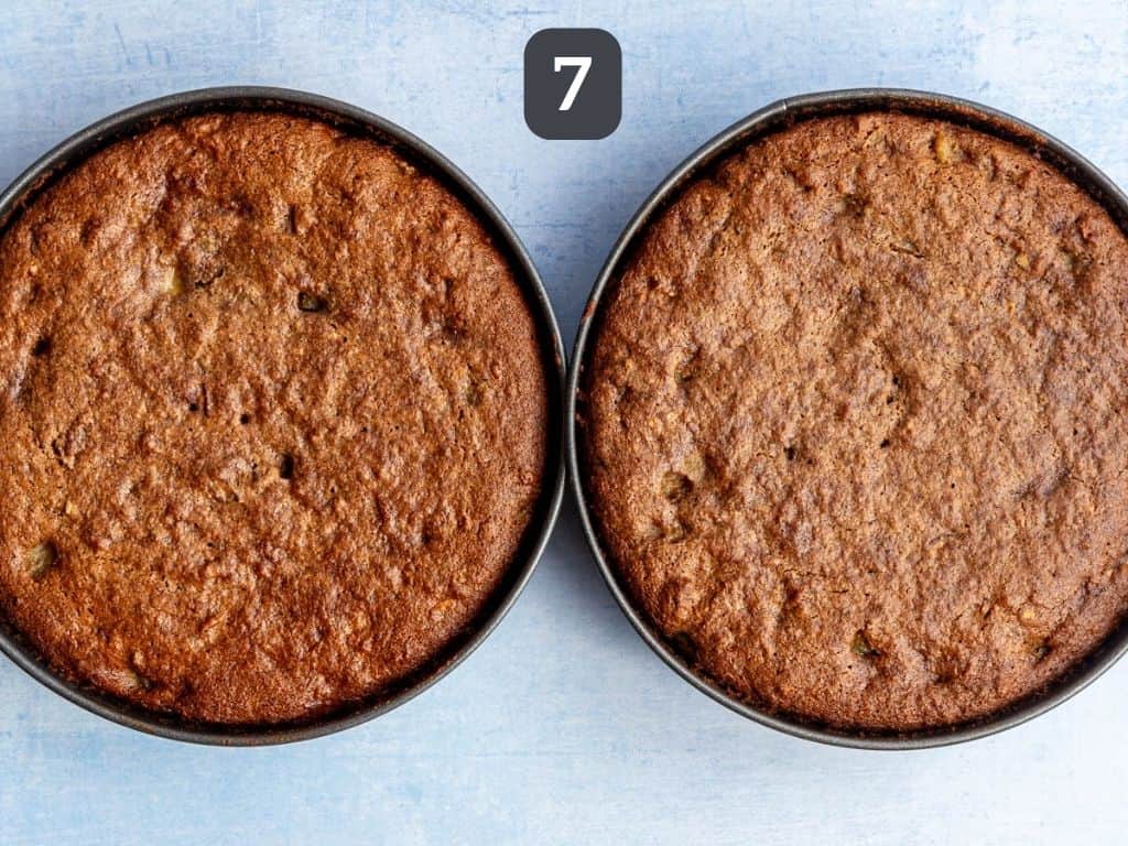 Vegan Hummingbird Cake Step 7 - bake and let cool.