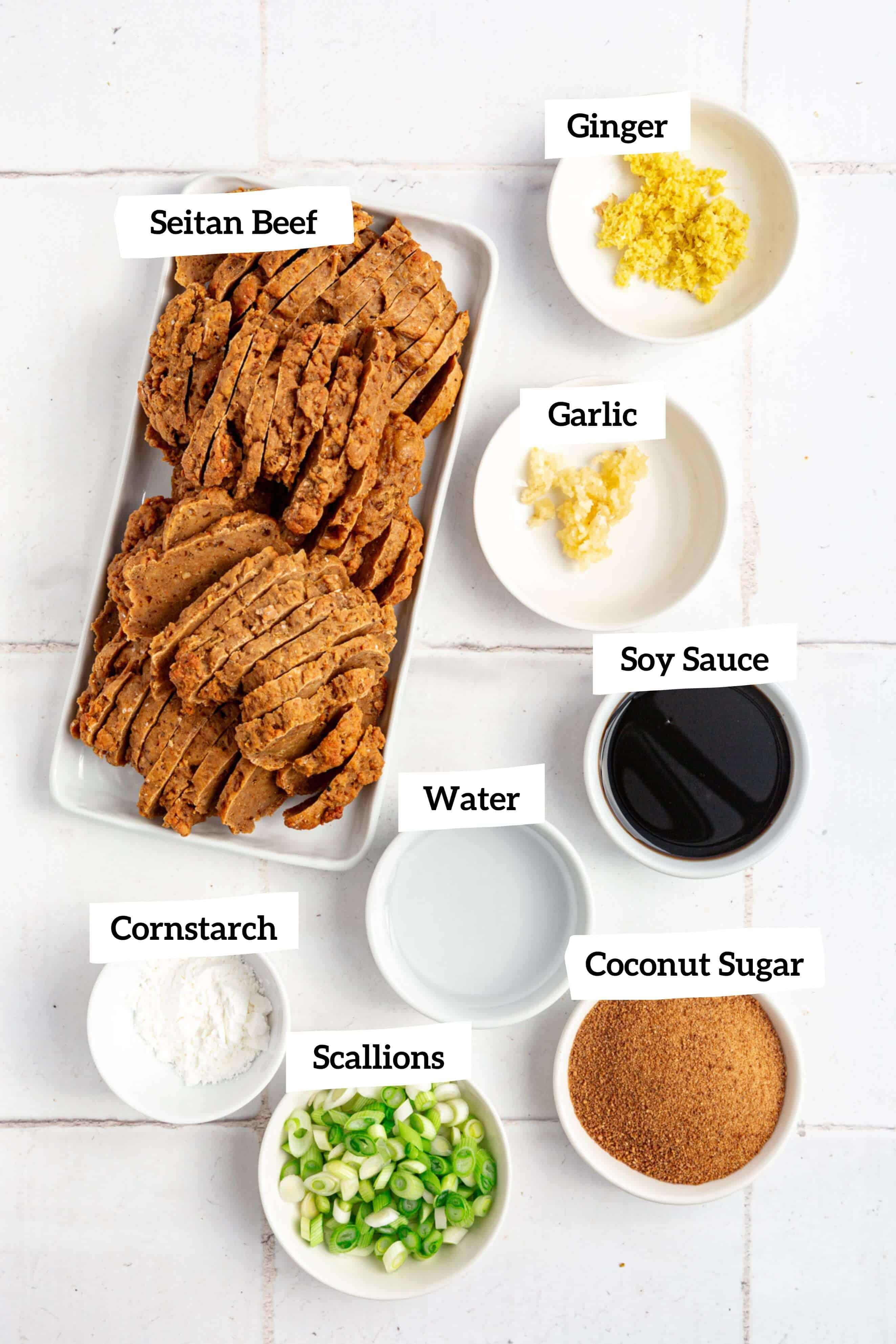 Vegan Mongolian Beef Ingredients