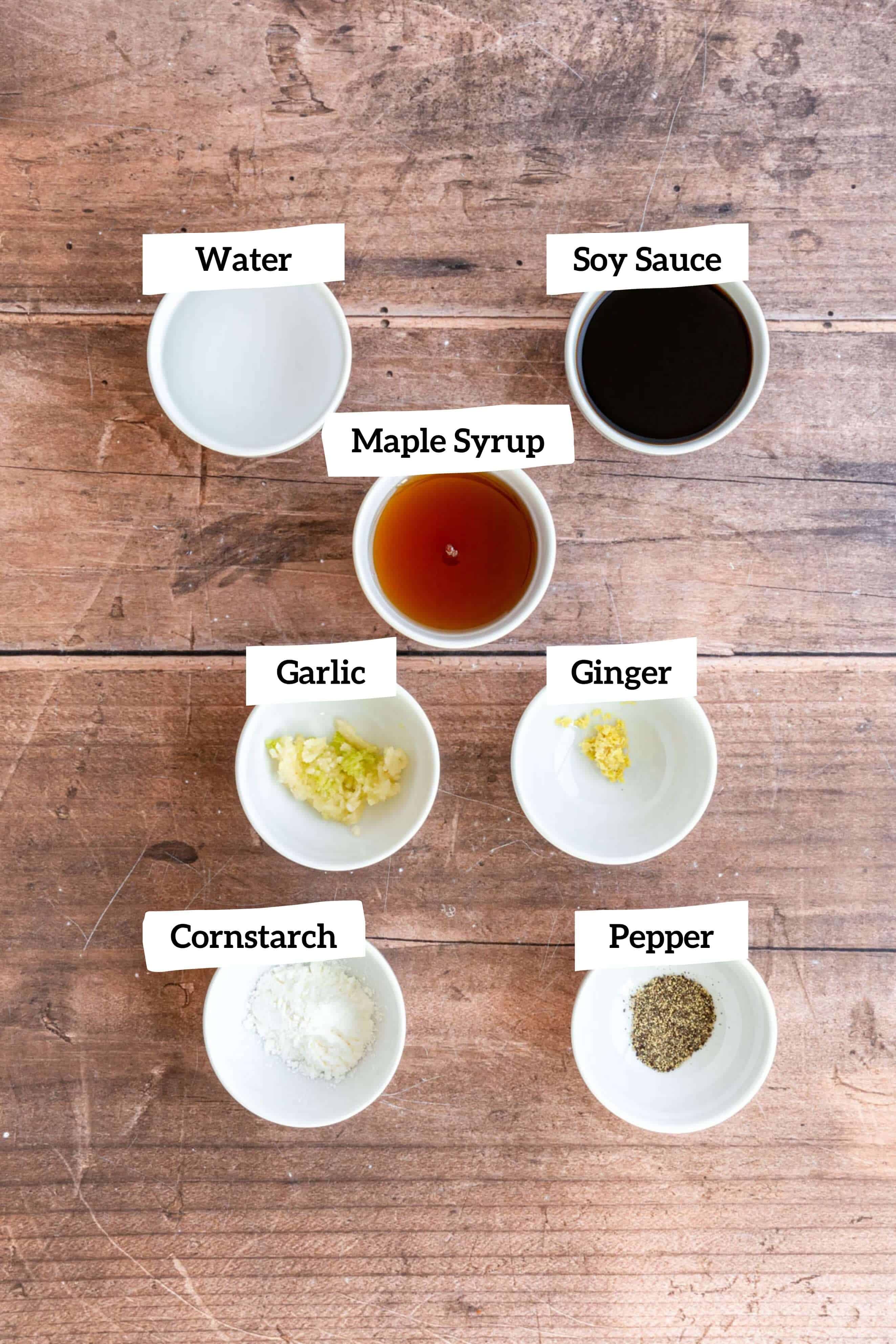 Teriyaki sauce ingredients.