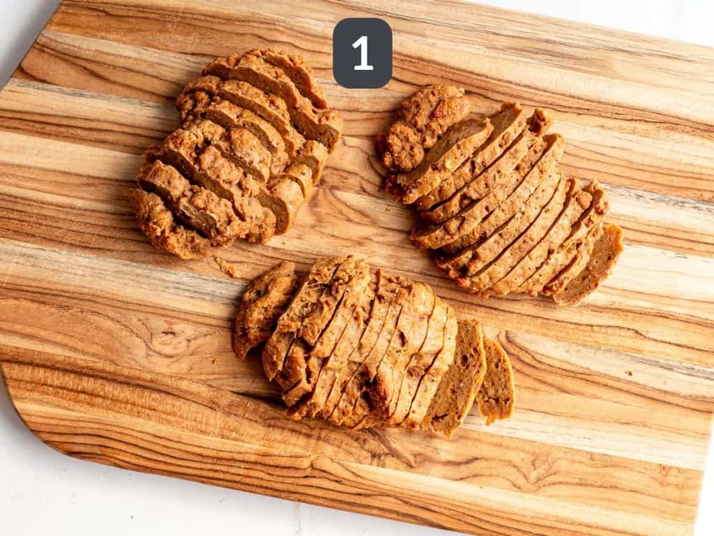 Vegan Mongolian Beef Step 1 - make the beef.