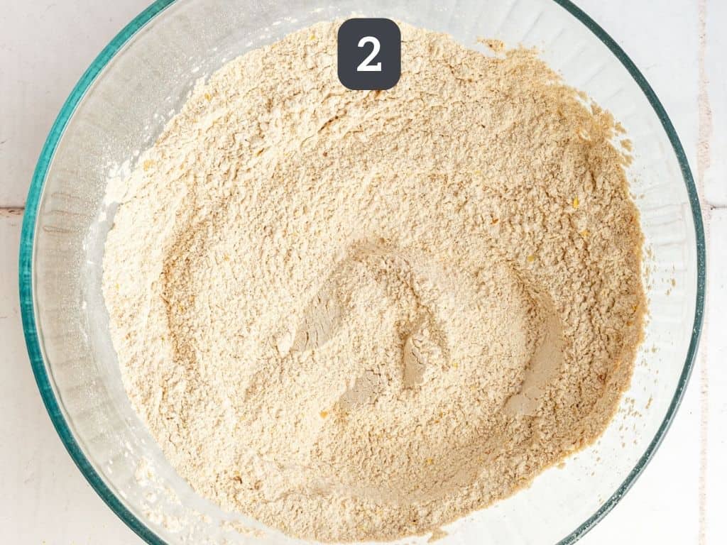 Vegan Seitan Beef Step 2 - mix the dry ingredients.