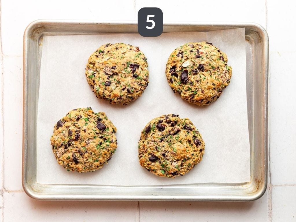 Vegan Kidney Bean Burgers Step 5 - bake.
